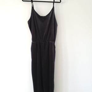 Black velvet jumpsuit